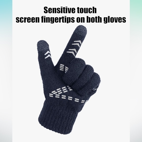 NWT Winter Gloves Touchscreen Anti-slip Knit Thermal Glove Warm for Men & Women - Picture 2 of 6